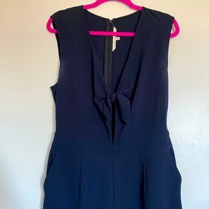 RACHEL ROY structured playsuit with cut out detail and tie front.